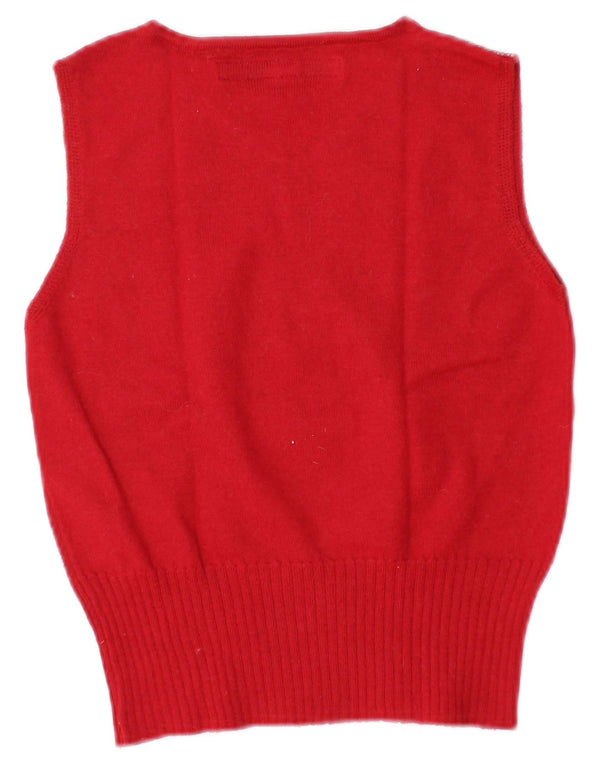 MISS SIXTY Damen Crop Graphic Vest Tank Top UK 8 Small Rote Wolle