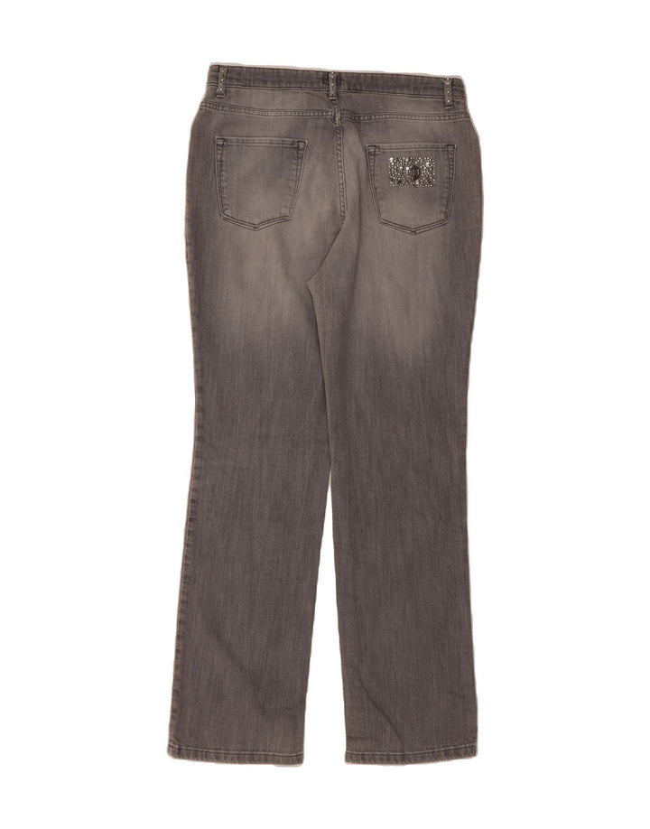 TRUSSARDI Womens Straight Jeans W34 L33 Grey Cotton Vintage Trussardi and Second-Hand Trussardi from Messina Hembry 