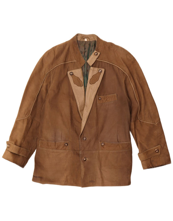 Vintage Herren Lederjacke IT 50 Large Braun
