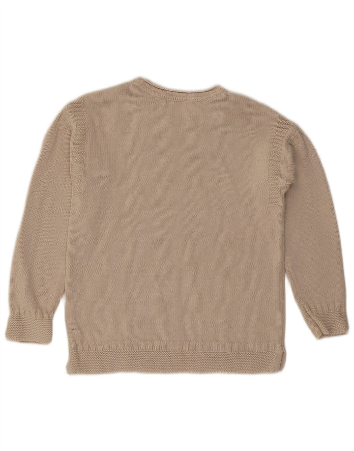 Marks & Spencer Damen-Pullover mit Rundhalsausschnitt, Gr. 10, Größe S, Beige