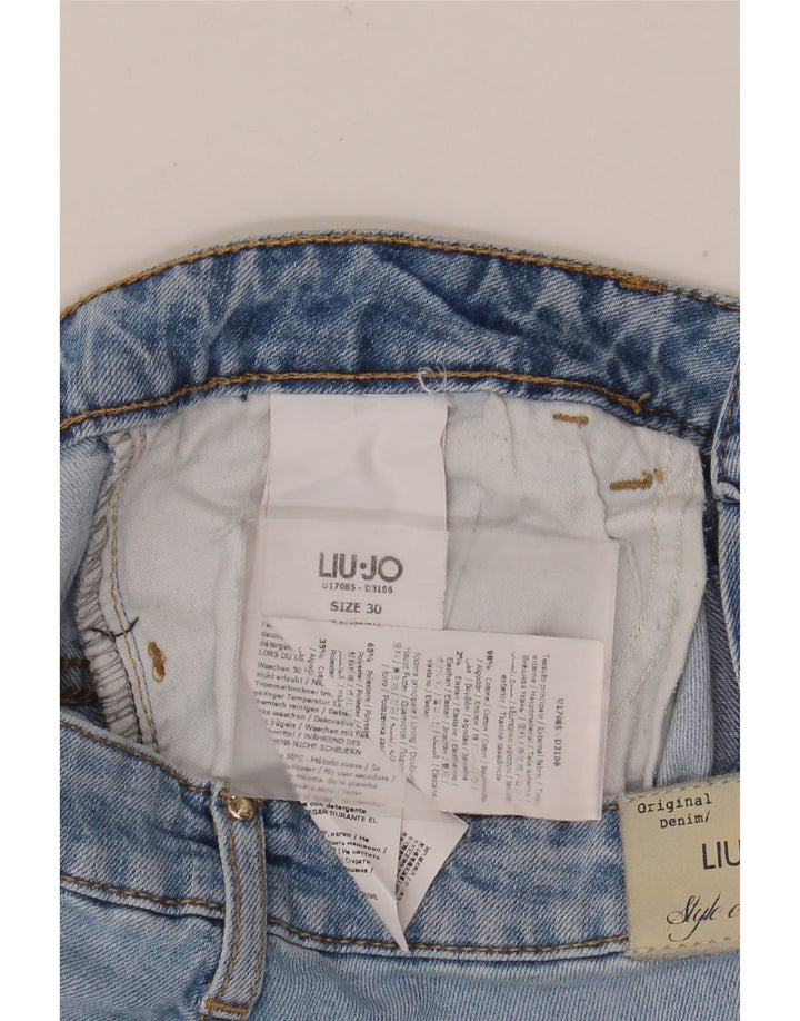 Liu Jo Damen Bootcut-Jeans W30 L26 Blaue Baumwolle
