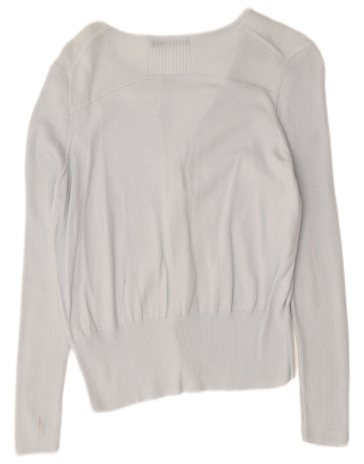Marks & Spencer Damen Autograph Cardigan Pullover UK 12 Mittelblaue Baumwolle