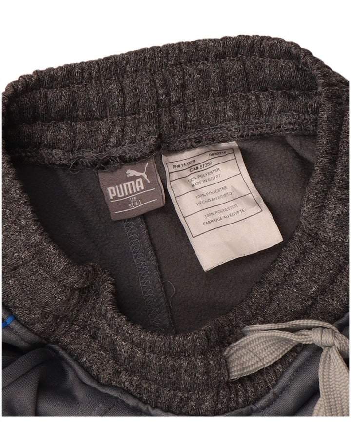 Puma Jungen Trainingshose mit Grafik, 7–8 Jahre, Größe S, Grau, Polyester