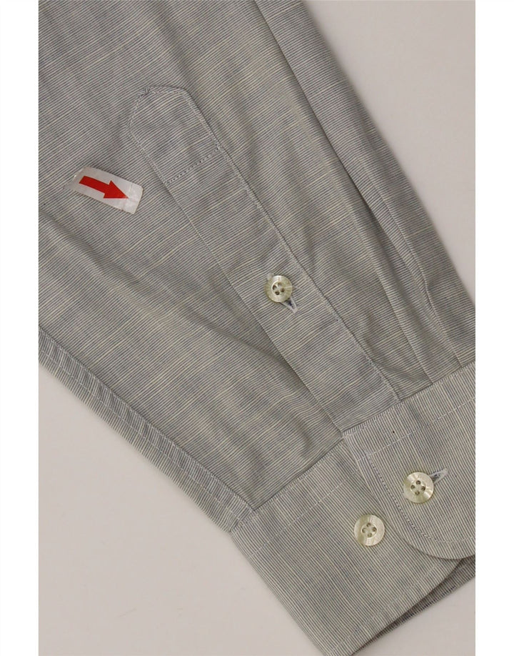 Lacoste Herrenhemd Größe 39 mittelgraue Baumwolle