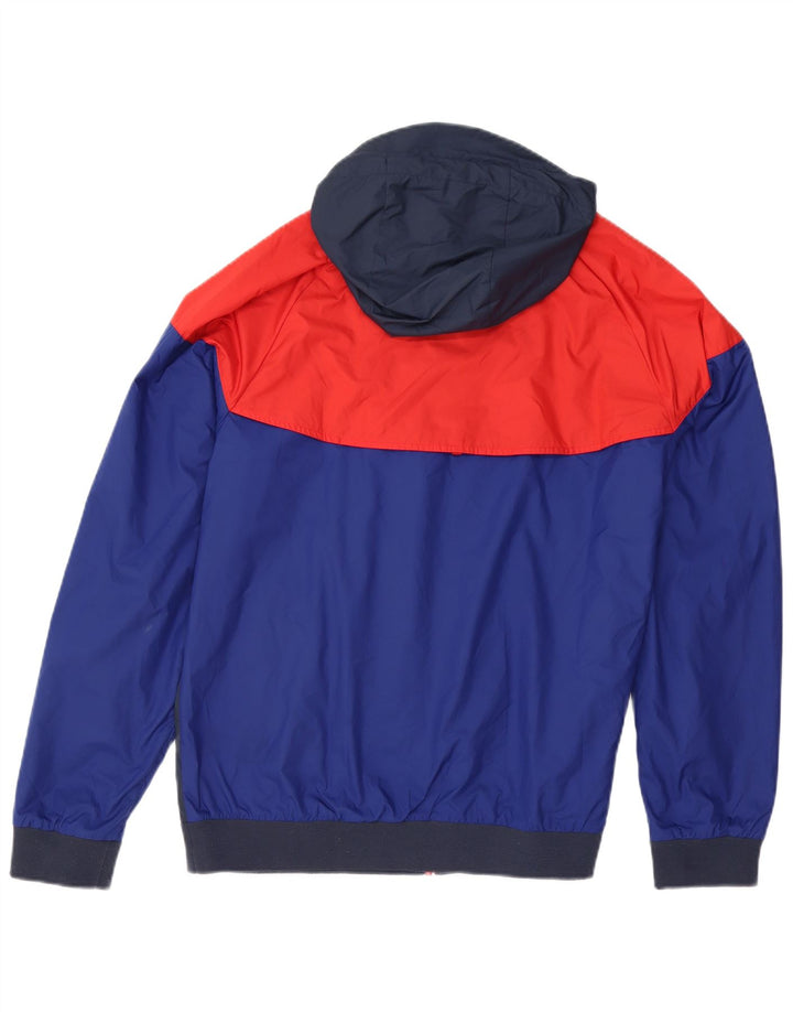 Nike Herren-Trainingsanzug mit Kapuze, groß, marineblau, Farbblock-Polyester