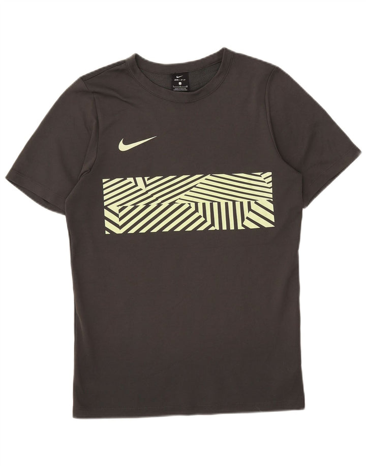 NIKE Herren Dri Fit Graphic T-Shirt Top Small Grau Polyester