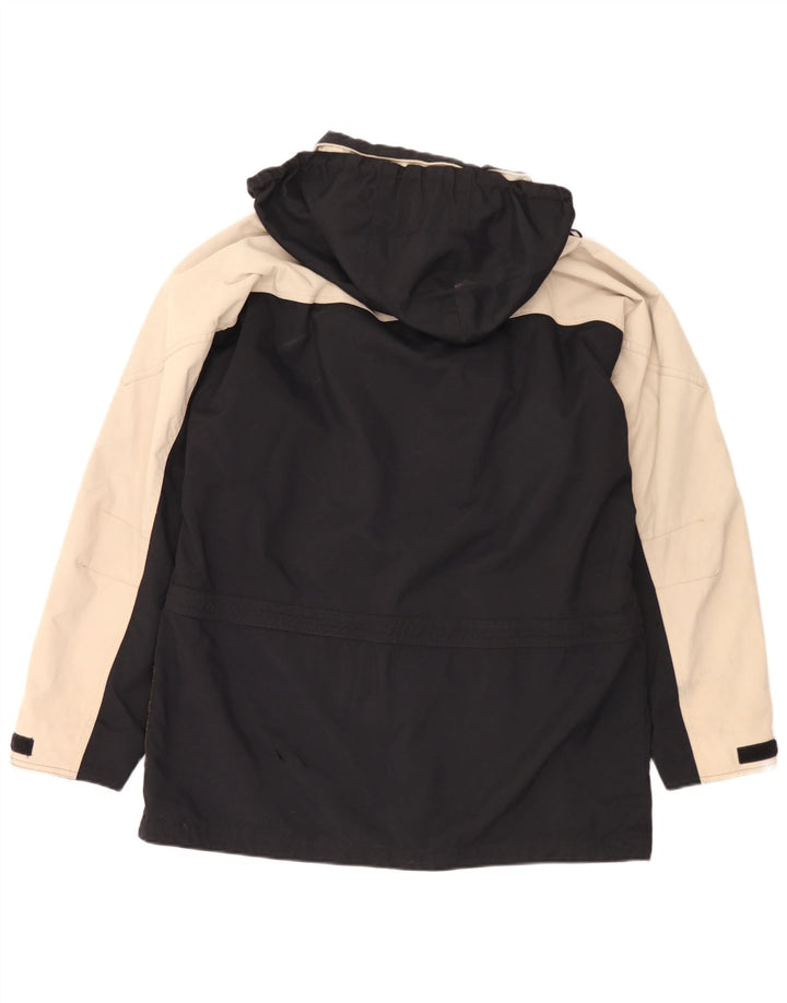 Camel Active Herren-Windbreakerjacke mit Kapuze, UK 38, Mittelschwarz, Farbblock