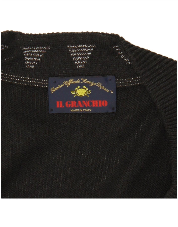 Il Granchio Herren Strickjacke XL Schwarz Geometrisch
