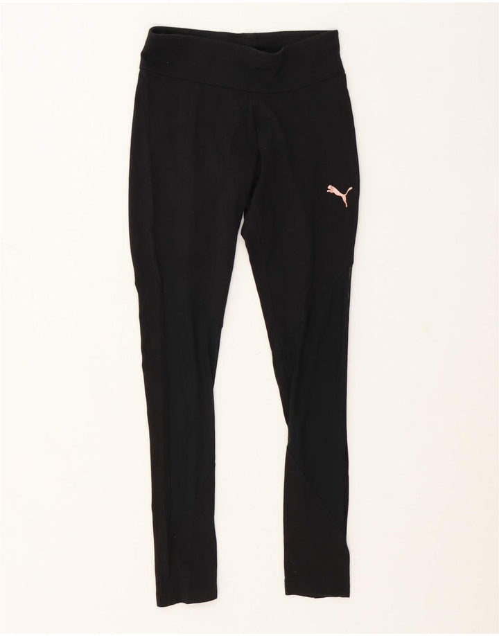 PUMA Womens Leggings UK 8 Small  Black Cotton Vintage Puma and Second-Hand Puma from Messina Hembry 