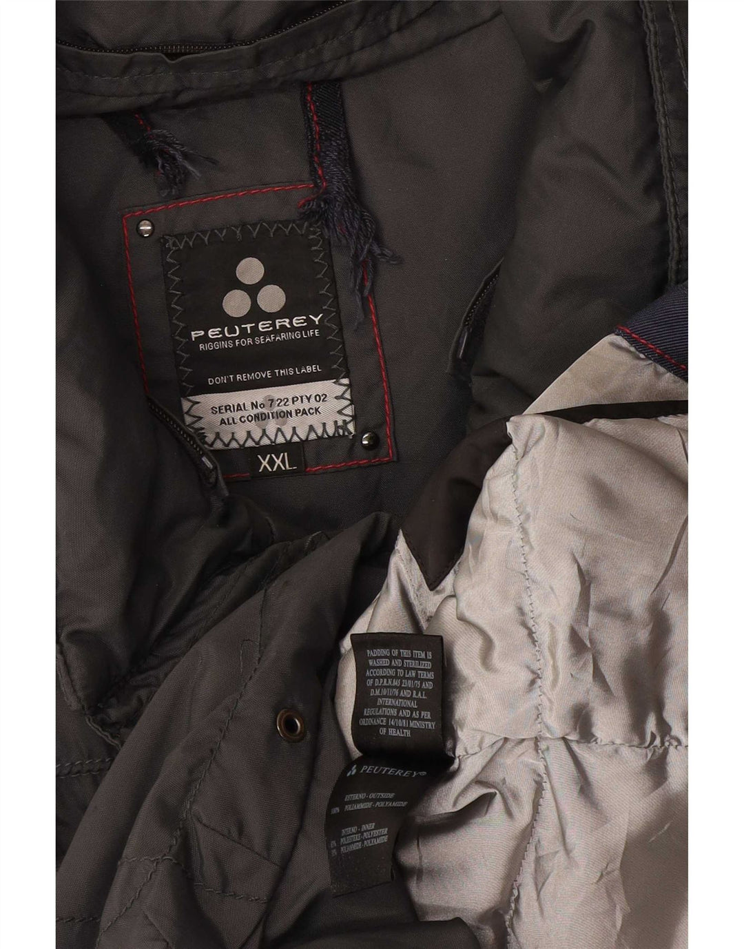 PEUTEREY Herren Utility Jacke UK 44 2XL Schwarz Polyamid