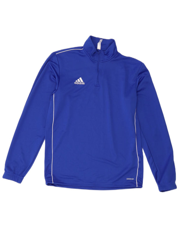 Adidas Herren Aeroready Zip Neck Pullover Trainingsanzug Top Mittelblaues Polyester