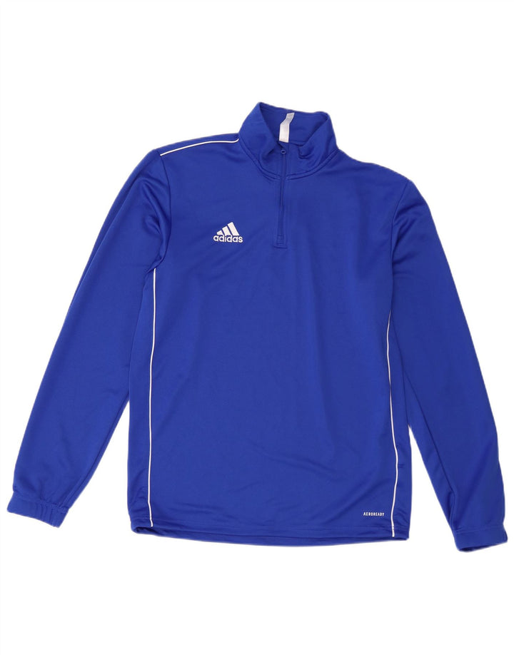 Adidas Herren Aeroready Zip Neck Pullover Trainingsanzug Top Mittelblaues Polyester