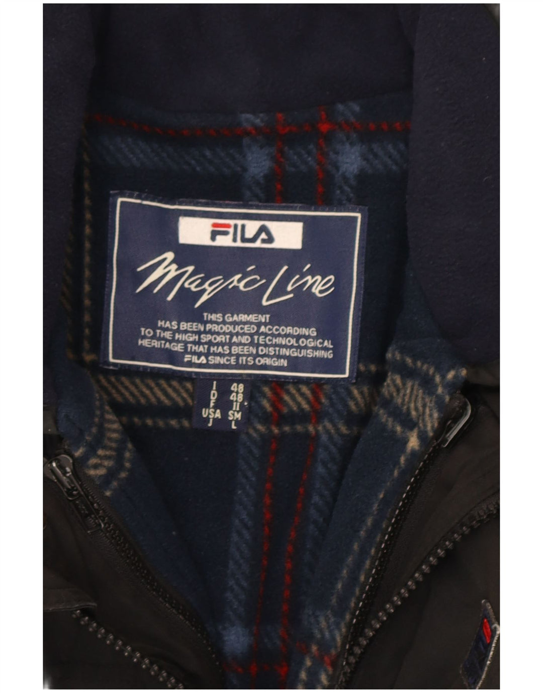 Fila Herren Utility Jacke IT 48 Mittelschwarzes Polyester