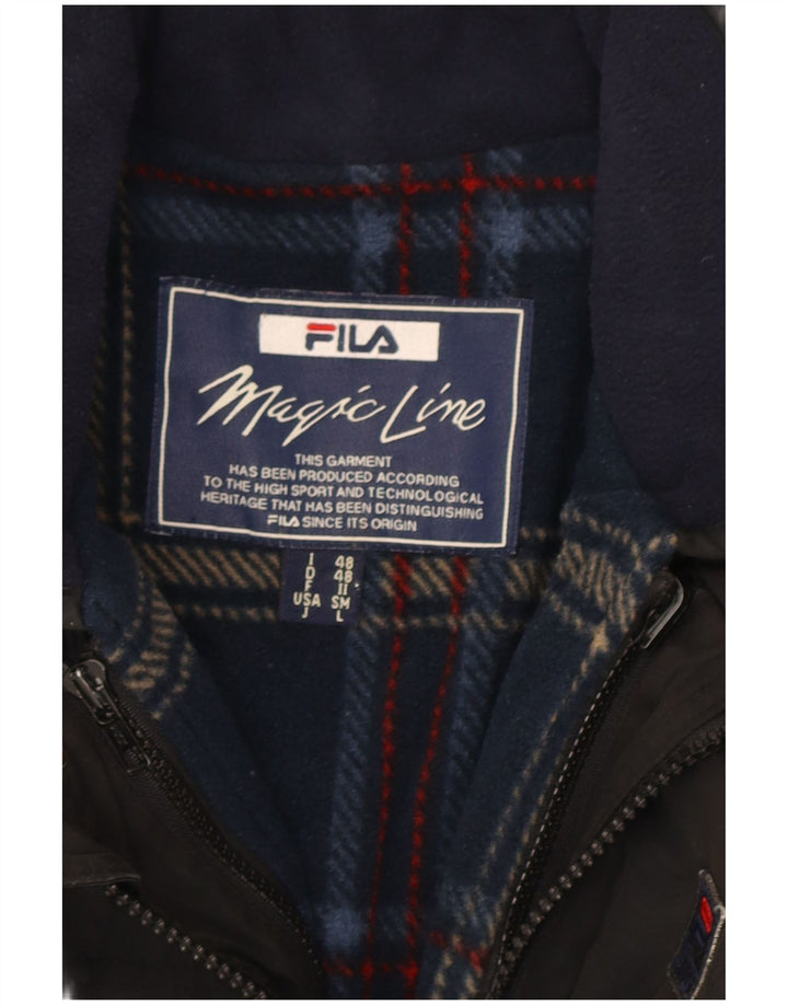 Fila Herren Utility Jacke IT 48 Mittelschwarzes Polyester