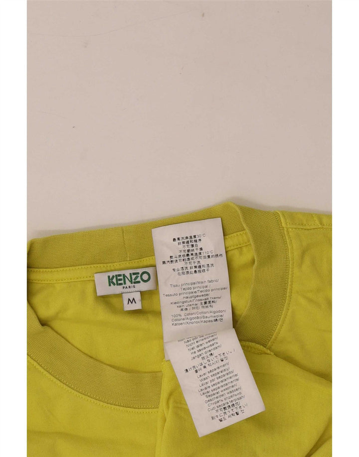 Kenzo Herren Grafik-T-Shirt-Oberteil aus mittelgelber Baumwolle