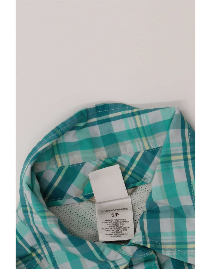 The North Face Damen-Hemd UK 10 Small aus grün kariertem Nylon