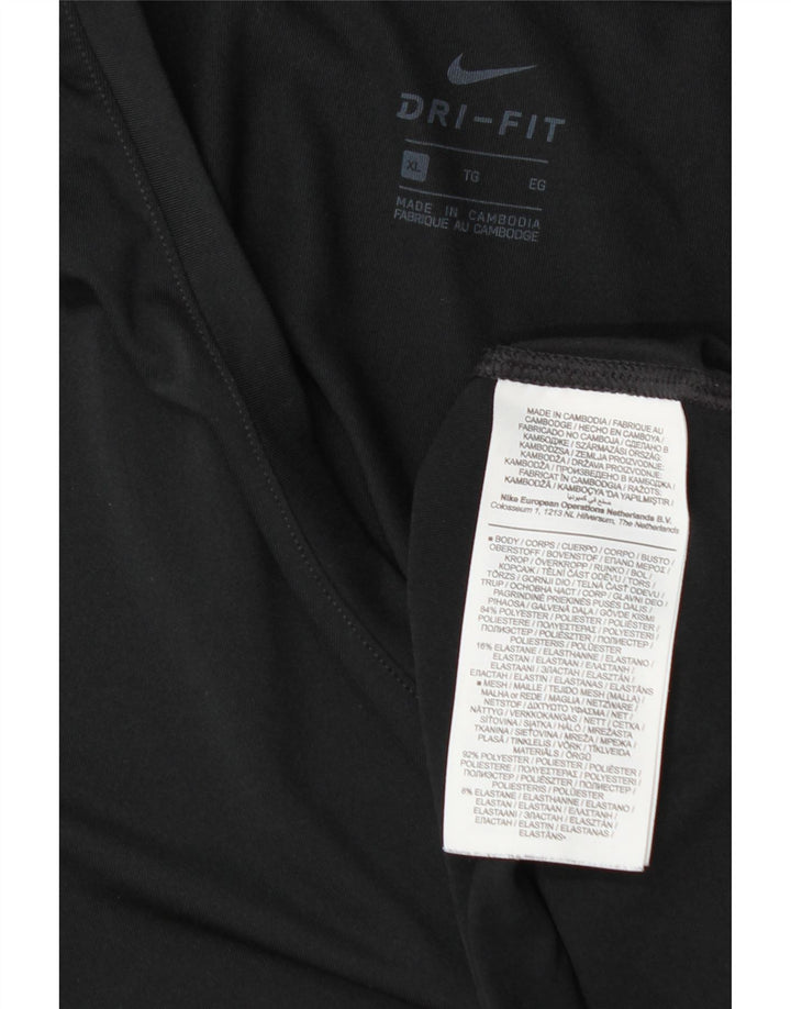 Nike Herren Dri Fit T-Shirt Top XL Schwarz Polyester