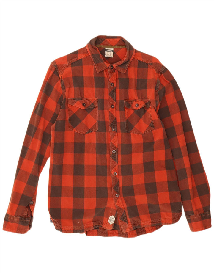 Rab Herren-Flanellhemd aus mittelroter Gingham-Baumwolle