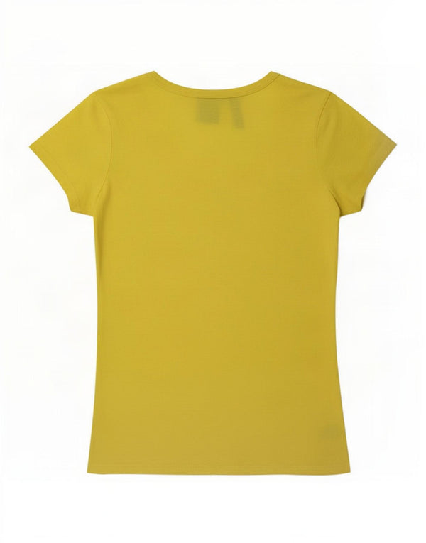 G-Star Damen Kurzarm-T-Shirt mit normaler Passform, UK 10, Größe S, Gelb, Baumwolle