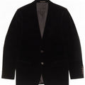 Zara Herren-Velours-Blazer mit 2 Knöpfen, EU 50, mittelschwarz, Baumwolle