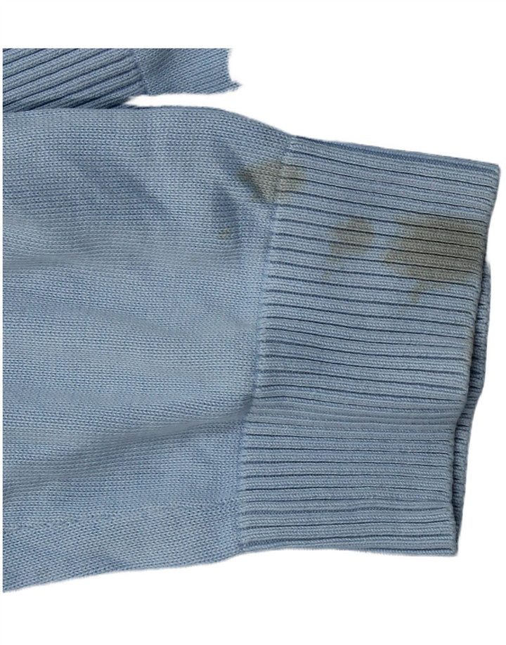 Tommy Hilfiger Herren-Pullover mit V-Ausschnitt, groß, aus blauer Baumwolle