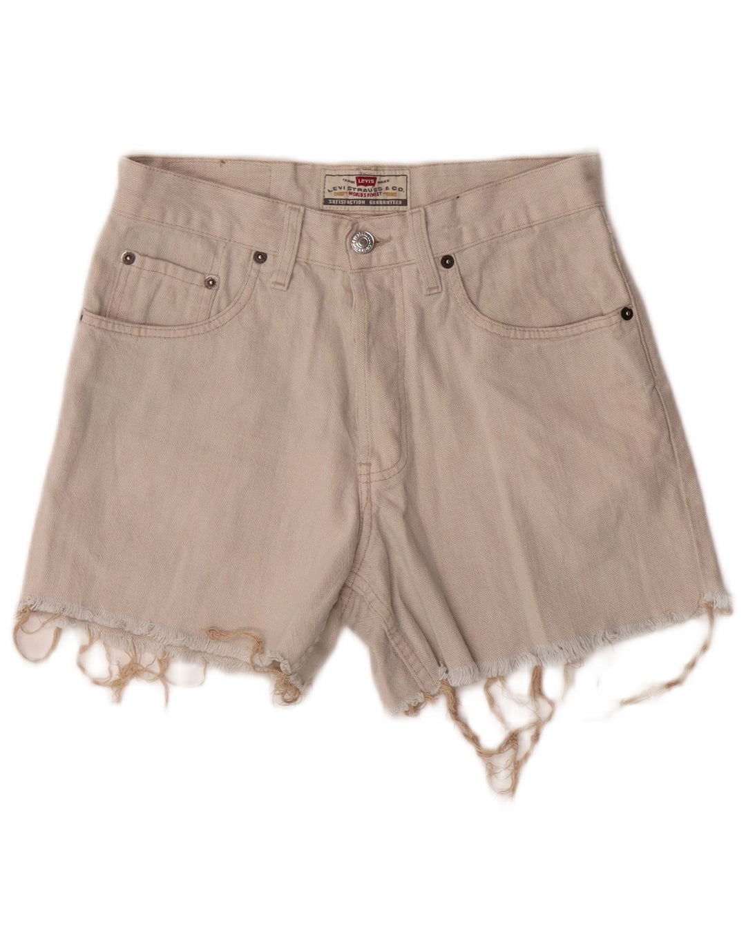 Levi's Damen Jeansshorts W29 Medium Off White