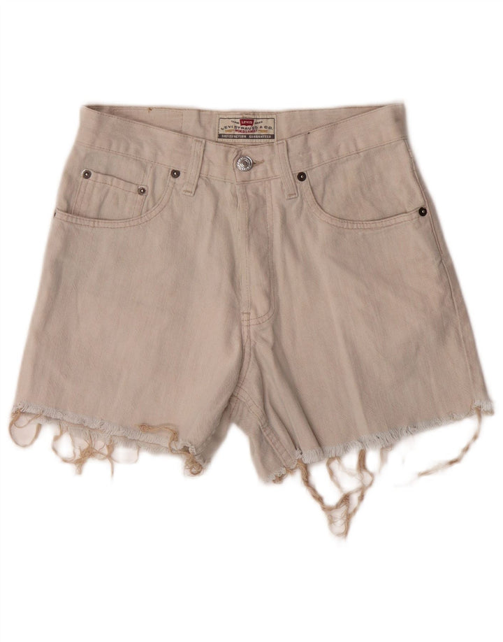 Levi's Damen Jeansshorts W29 Medium Off White