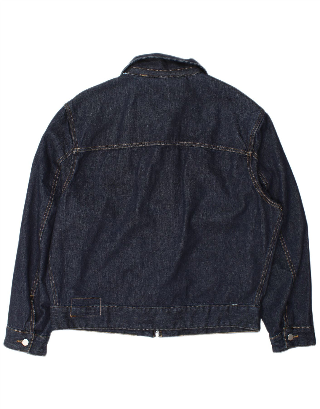 Zara Herren Jeansjacke UK 42 XL Marineblau Polyester