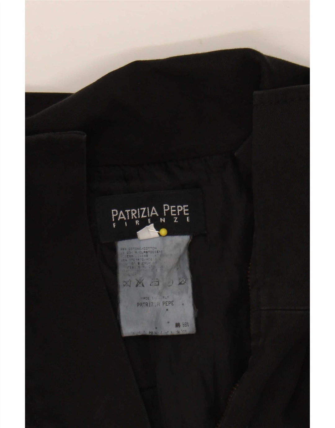 Patrizia Pepe Damen Militärjacke IT 42 Mittelschwarze Baumwolle