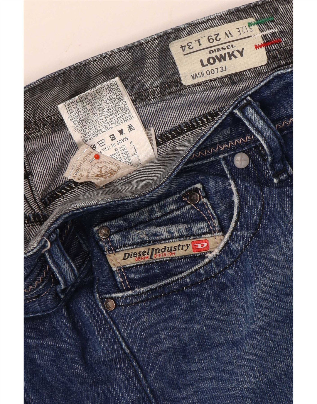 Diesel Damen Lowky Distressed Slim Jeans W29 L30 Blaue Baumwolle