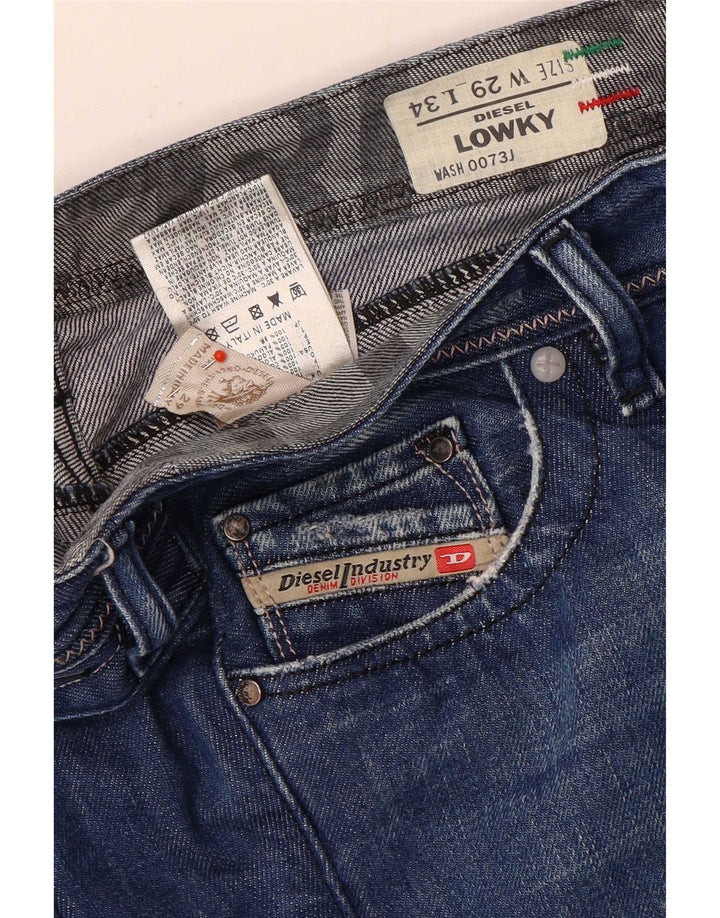 Diesel Damen Lowky Distressed Slim Jeans W29 L30 Blaue Baumwolle