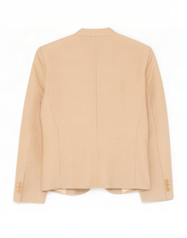 Zara Damen 1-Knopf-Blazerjacke UK 12 Mittelbeige