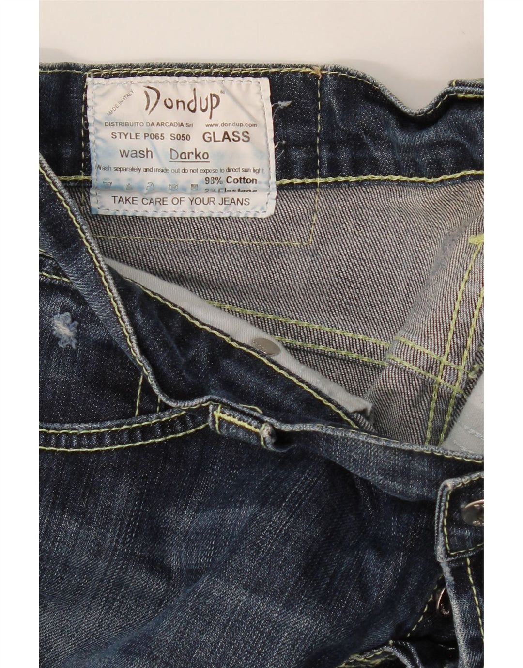 DONDUP Damen Straight Jeans W30 L35 Marineblaue Baumwolle