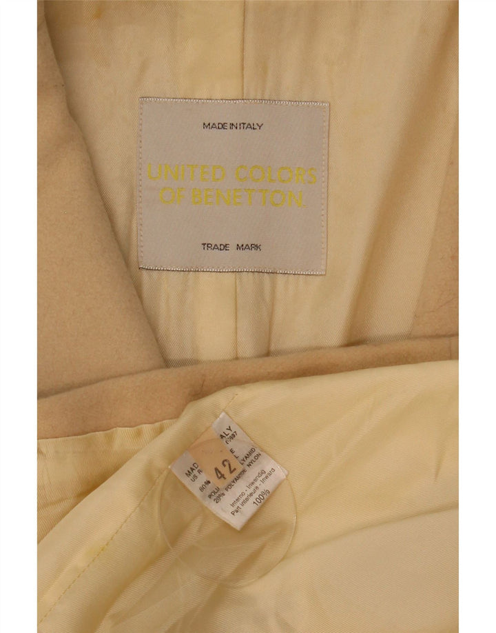 Benetton Womens Loose Fit Overcoat IT 42 Mittelbeige Wolle