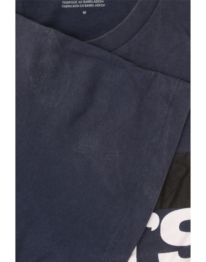 LEVI'S Mens Graphic T-Shirt Top Medium Navy Blue Cotton Vintage Levi's and Second-Hand Levi's from Messina Hembry 
