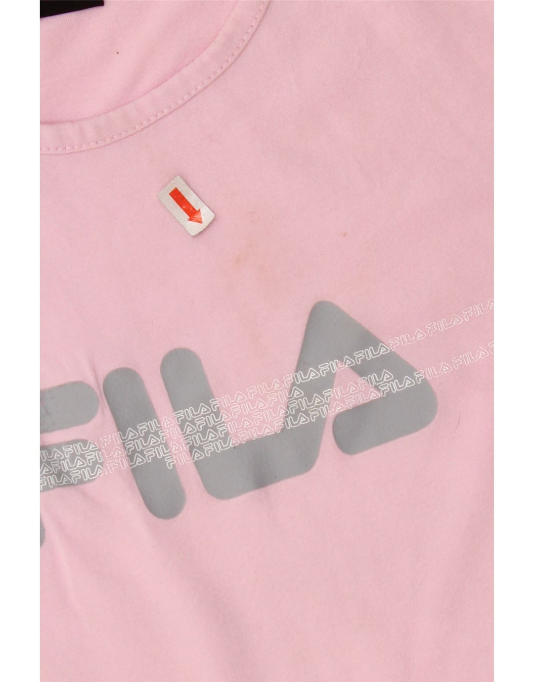 FILA Damen Crop Graphic T-Shirt Top UK 10 Small Pink