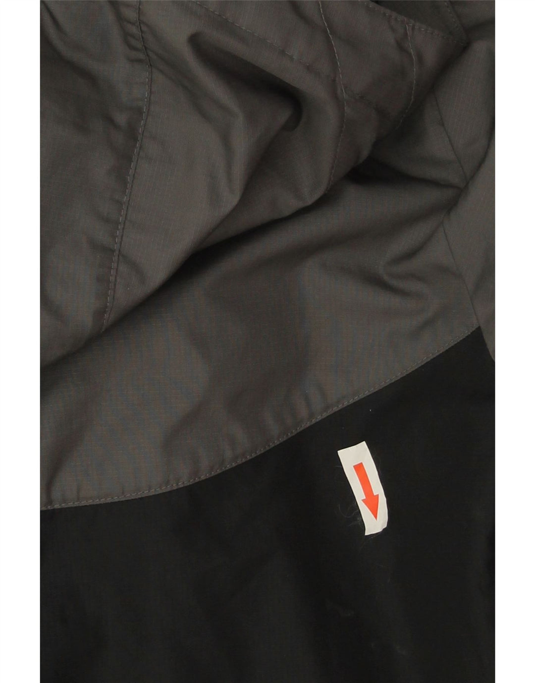 Nike Damen-Regenjacke mit Kapuze, UK 16, großes graues Colourblock-Polyester