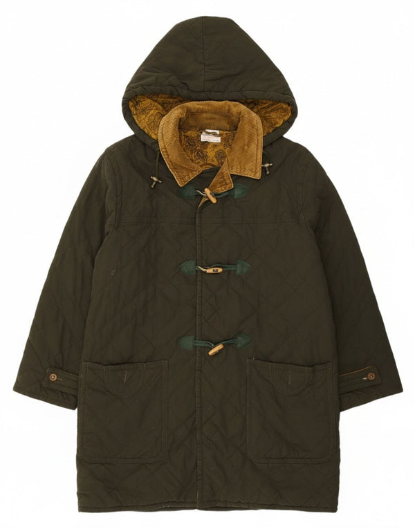 Blue Notes Herren-Dufflecoat mit Kapuze, IT 52 XL, grünes Polyester