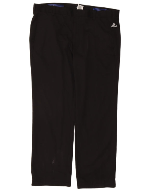 Adidas Herren Straight Chino Hose W38 L29 Schwarz Polyester