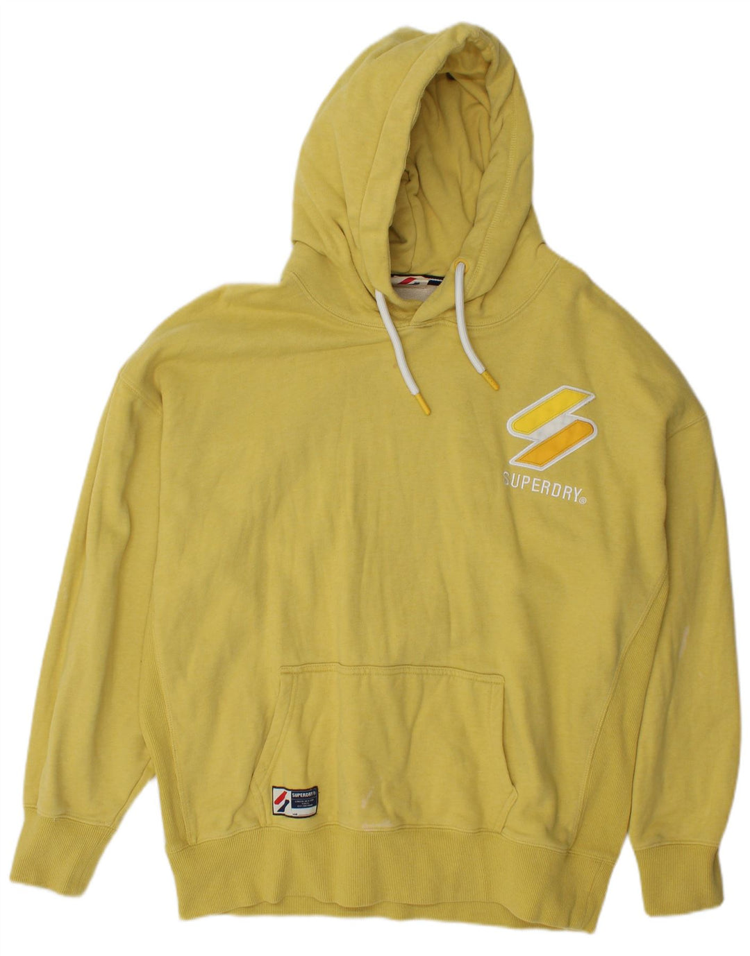 Superdry Herren Grafik-Hoodie-Pullover aus mittelgelber Baumwolle