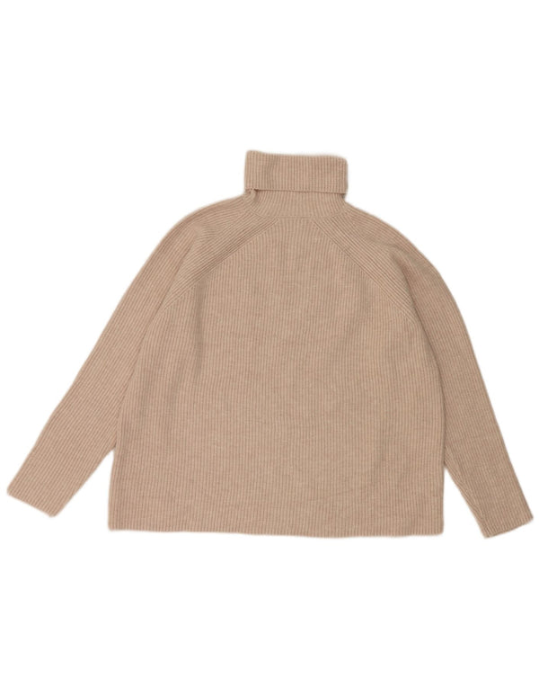 Marks & Spencer Damen-Pullover mit Rollkragen, Gr. 14, mittelbeige Viskose