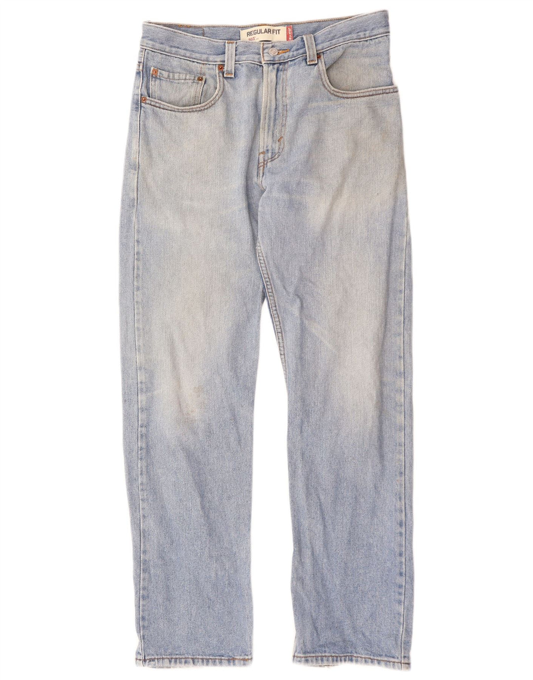 Levi's Herren 505 Regular Fit Straight Jeans W32 L32 Blaue Baumwolle