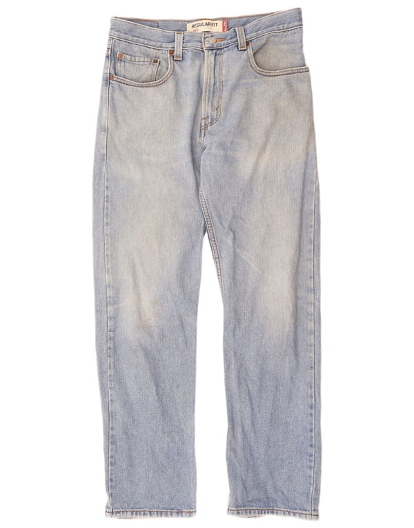 Levi's Mens 505 Regular Fit Straight Jeans W32 L32 Blue Cotton