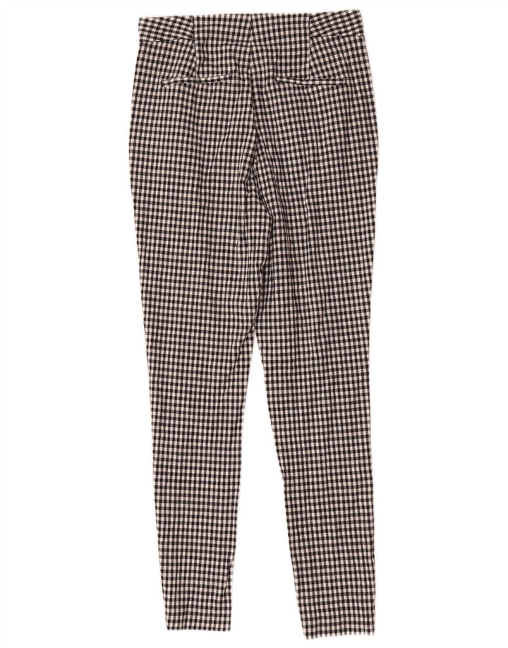 Zara Slim Chino-Hose für Damen, Größe M, W28, L28, Schwarz, Gingham