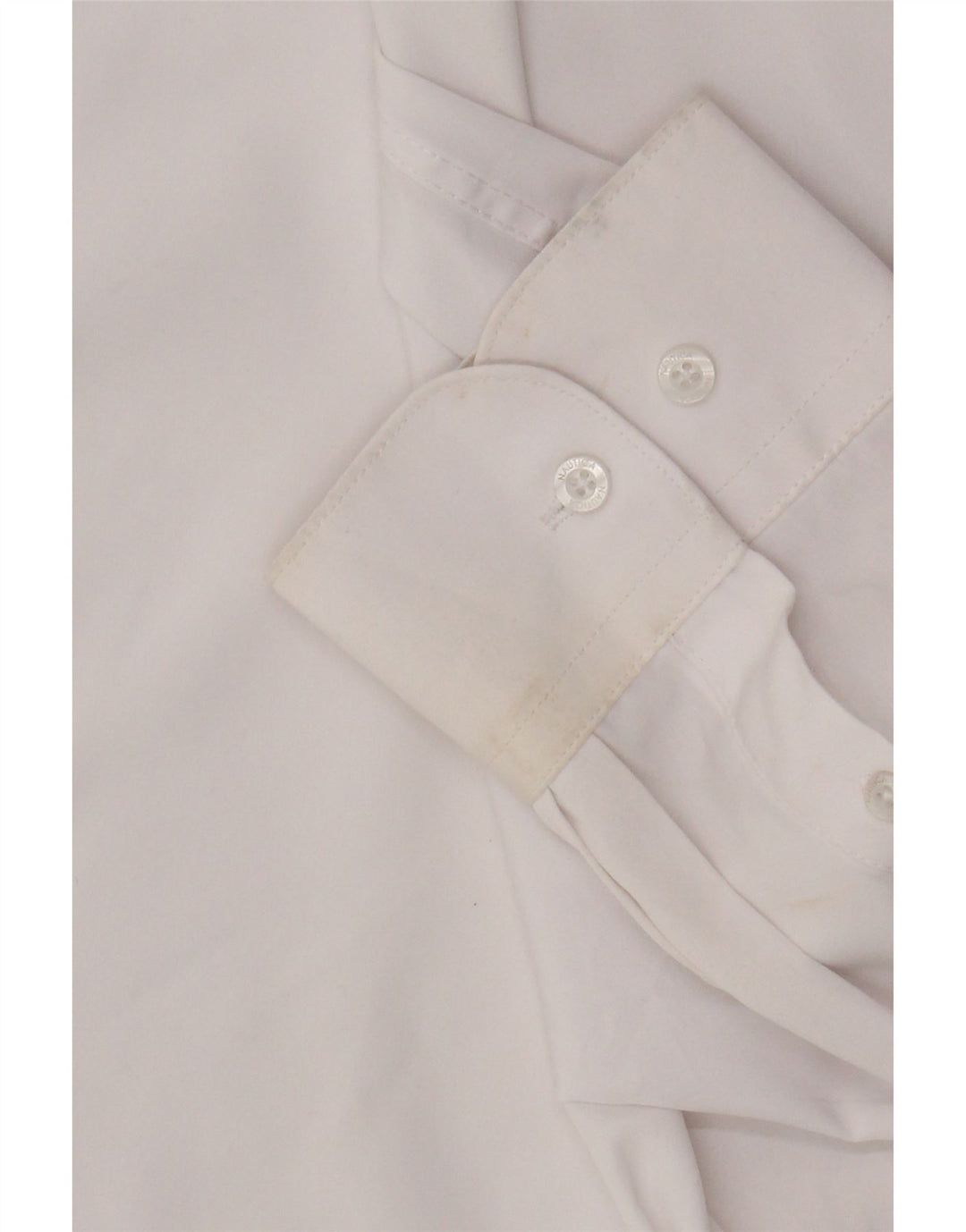 Nautica Herren-Slim-Fit-Hemd, Größe 17 1/2 XL, weißes Polyester