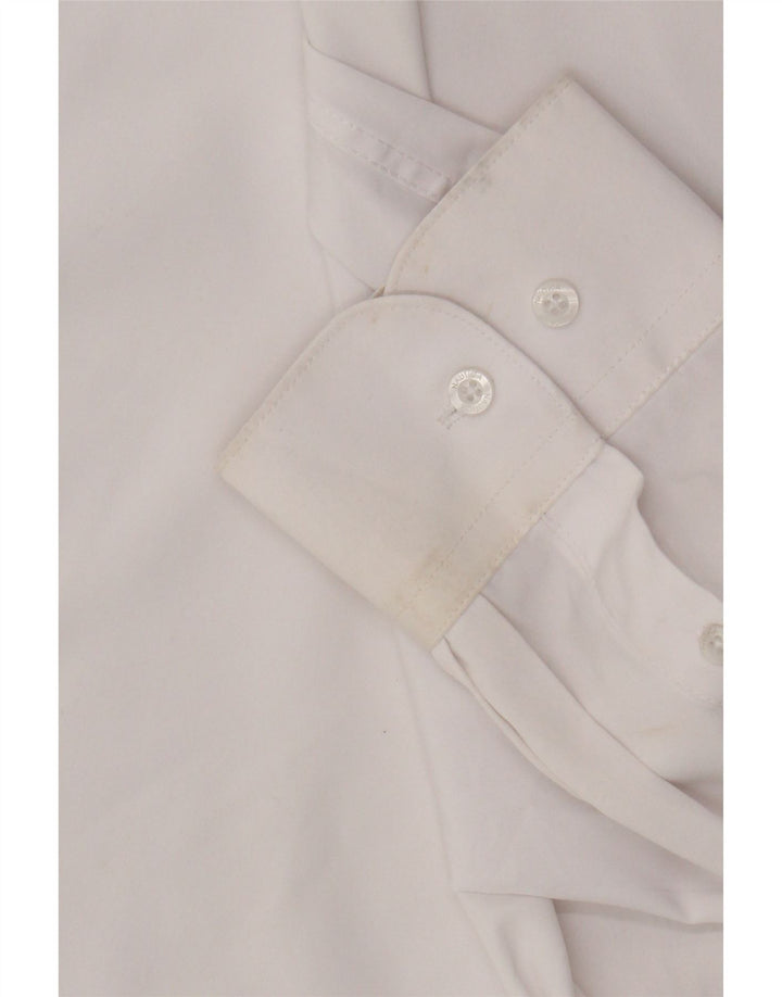 Nautica Herren-Slim-Fit-Hemd, Größe 17 1/2 XL, weißes Polyester