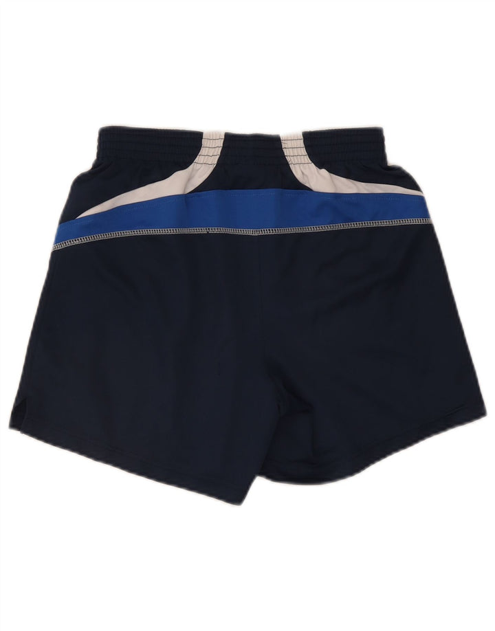 Asics Herren-Sportshorts, klein, marineblaues Farbblock-Polyester