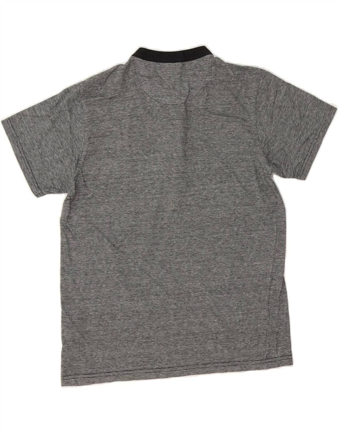 PIERRE CARDIN Mens Polo Shirt Medium Grey Striped Cotton Vintage Pierre Cardin and Second-Hand Pierre Cardin from Messina Hembry 