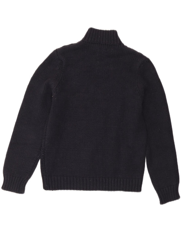 Sisley Damen-Pullover mit Rollkragen, UK 14, mittelmarineblaue Wolle