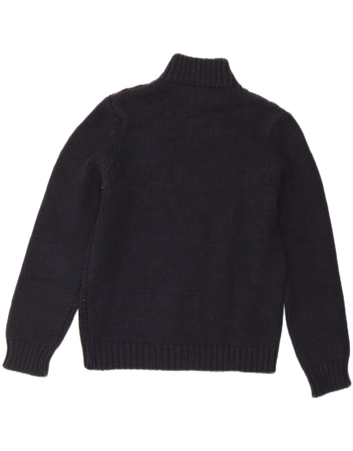 Sisley Damen-Pullover mit Rollkragen, UK 14, mittelmarineblaue Wolle